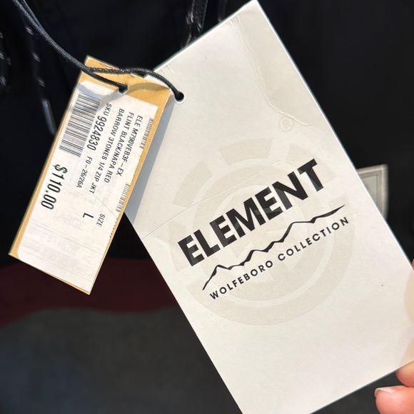 Element Black and Gray pull over jacket with Maroon Accent - size L - Picture 4 of 10